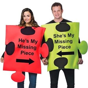Missing puzzle piece couples costume! One size fits most!